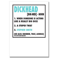 Dickhead Definition Card